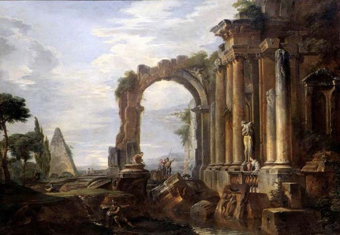 Giovanni Paolo Pannini Capriccio of Classical Ruins